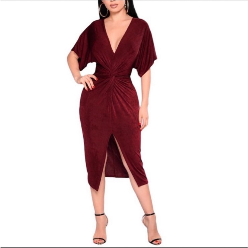 Fashionova burgundy dress